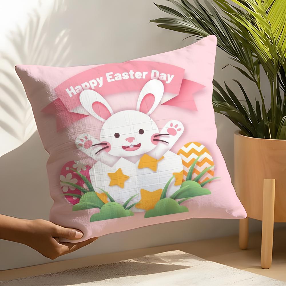 Easter Pillow Case Linen Cushion Covers For Decorative Sofa Home Pillows Case Car Chair Pillows Cases