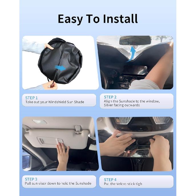 Ized Windshield Sun Shade for Toyota RAV4 -2024 2025 RAV-4 LE XLE Premium Blocks UV Rays Accessories,1:1 Tailored Foldable Thickened Front Window