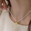 S925 Silver Retro Circle Necklace – Women's Elegant Clavicle Chain, Light Luxury Trendy Sweater Accessory