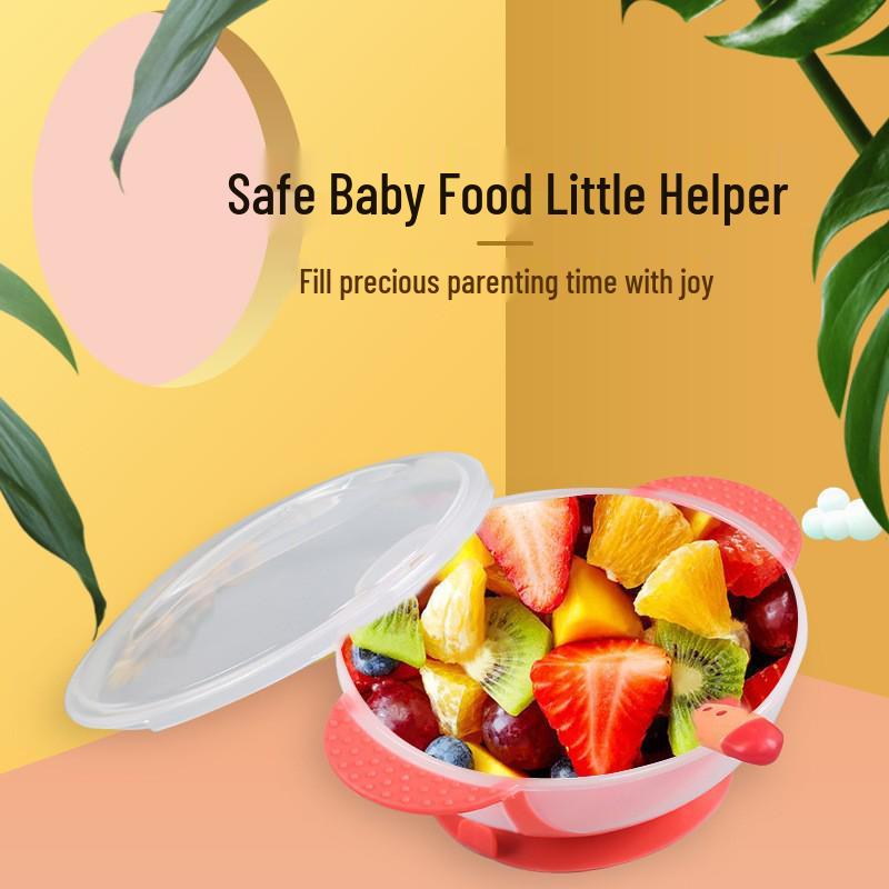 Cross-Border Baby Tableware Set: Temperature-Sensing Suction Bowl & Spoon