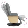 Relaxation Armchair with Footrest Light Grey Fabric