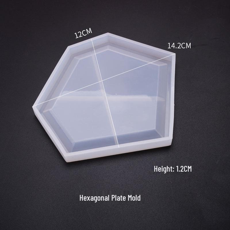 Poppy Crystal Resin Mold: Round & Hexagonal Coaster Silicone Molds for DIY Tabletop Decorations
