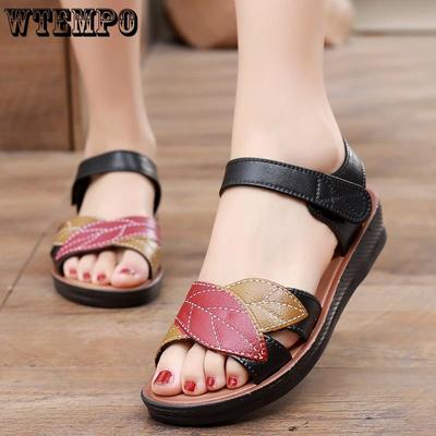 Women's Sandals Summer New Elderly Sandals Non-slip Soft Bottom Mom Sandals Comfortable and Versatile Middle-aged Breathable Sandals