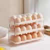 Egg Storage Container for Refrigerator Side Door with Automatic Flip Cover and Multi-layer Design for Kitchen Organization and Freshness Maintenance