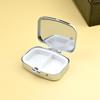 Exquisite Portable Metal Medicine Box - Simple Carry-on Storage with Base Pattern