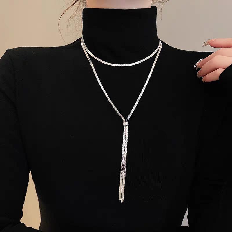 Pulling Necklace Women's Luxury High-Class Snake Bone Chain Simple and Versatile Neck Chain Women