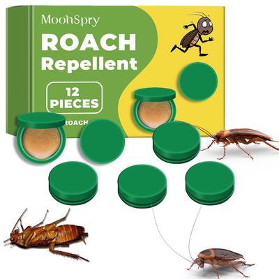 12Pcs Cockroach Bait Cockroach Control Lure Non-toxic Roach Repellent Enduring Effect Cockroach Killing Traps for Indoor/Outdoor