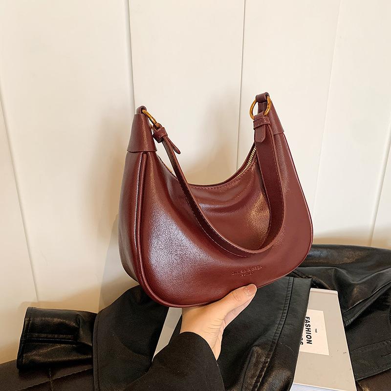 Commuter Bag Autumn Women 2025 New Simple Underarm Bag Versatile Single Shoulder Crossbody Dumpling Bag One Piece Delivery