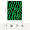 1Pc Soft Single-Sided Printed Blanket 60X80 Inch - Black & White Zebra Stripes On Green Background, High Thread Count