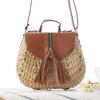 Paper Rope Messenger Bag for Beach Holidays Shoulder Fabric Crossbody Straw Bags for Women High Quality Fashion Fin Wing Pocket Bag