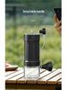 Hand-Crank Ceramic Coffee Grinder with Glass Bean Hopper