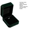 Velvet Jewelry Box, Dark Green Suede Flip Cover Hard Case, Scratch-Proof Shock-Proof Organizer, Jewelry Storage Box for Travel