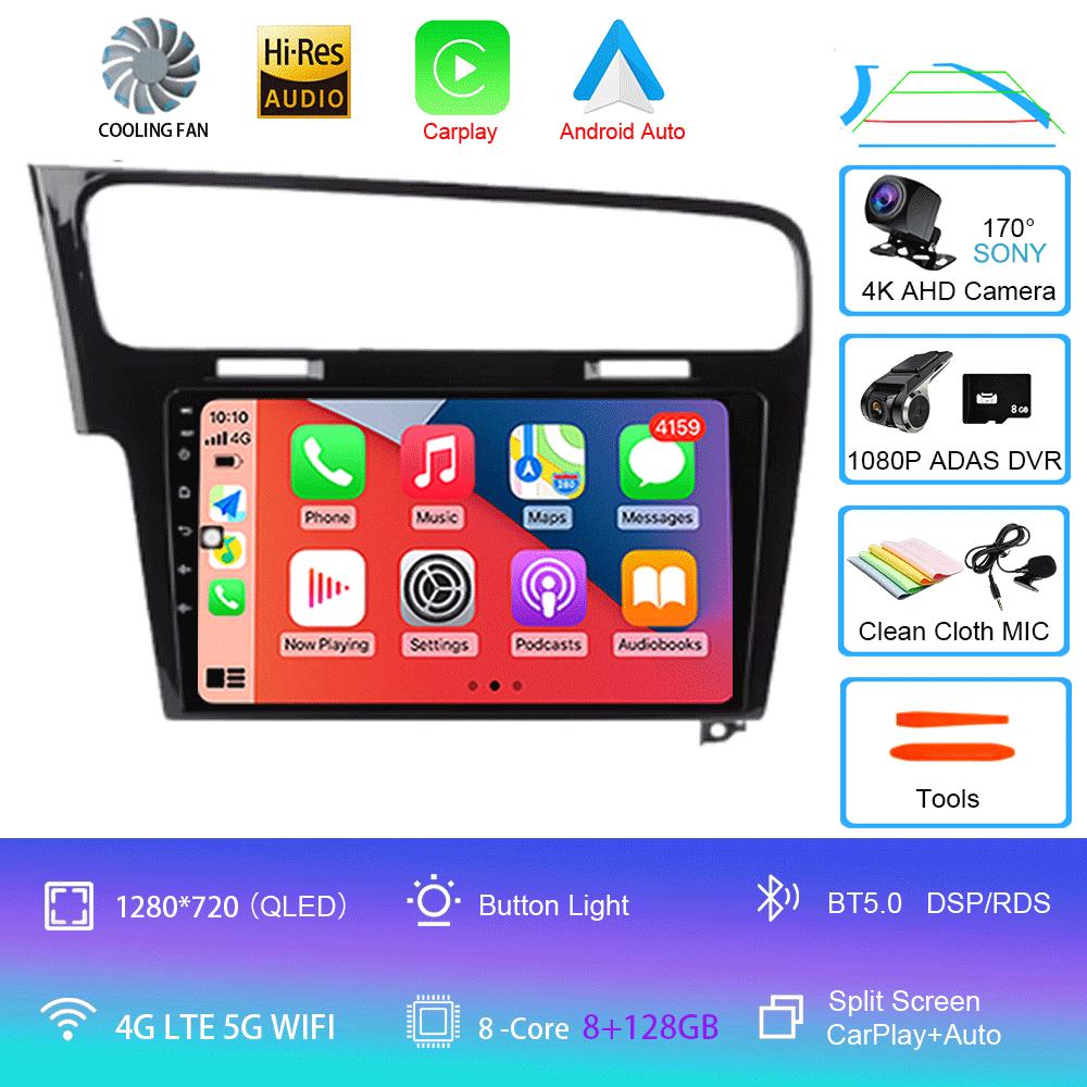 For Volkswagen VW Golf 7 MK7 GTI 2011 - 2021 Car Radio carplay screen HD Multimedia Android 14 GPS Stereo New Video Player