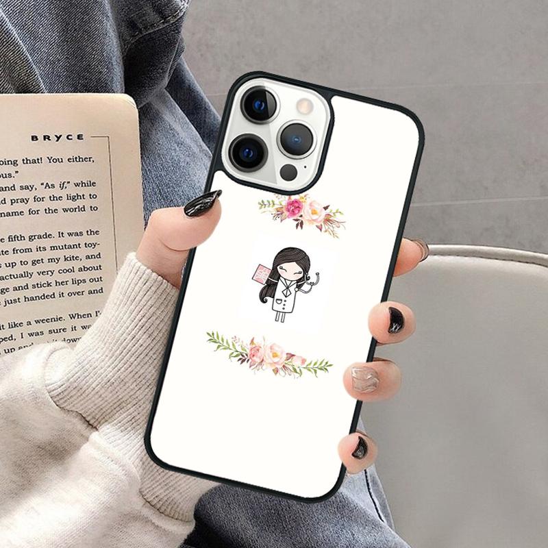

Милый чехол для телефона Медсестра для iPhone 17 Air 16 16e 15 Plus для Apple 13 11 12 14 Pro Max Чехол iPhone 13