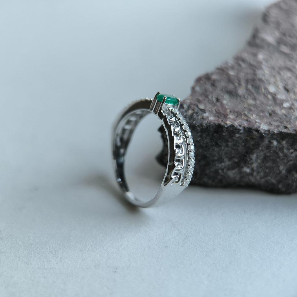 Silver Ring with Natural Agate 0.577ct, Item Weight 2.54 Gr (2189527)