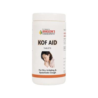 Dr. Bakshi's'S Homoeopathy Kof Aid Tablets 200 Tabs Soothes Throat and Supports Cough Relief