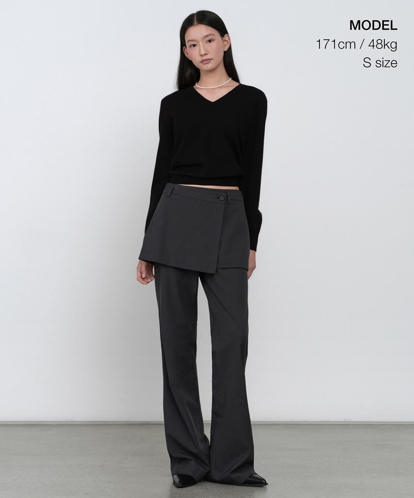 MUSINSA STANDARD WOMAN Women'S Essential V-Neck Knit [Black]