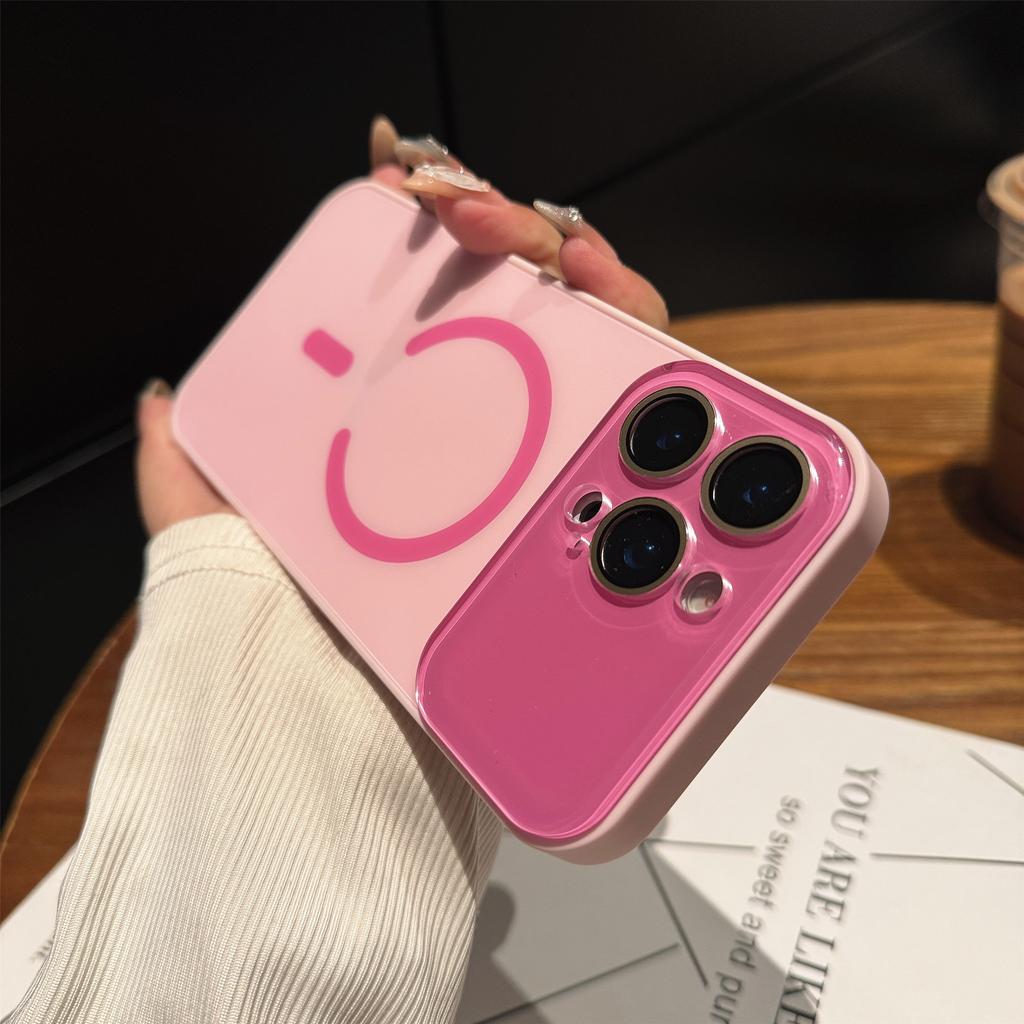 Luxury Matte Glass Lens Camera Protector Phone Case for IPhone 17 Pro Max 17Air 16 15 14 13 12 Magnetic Wireless Charger Cover
