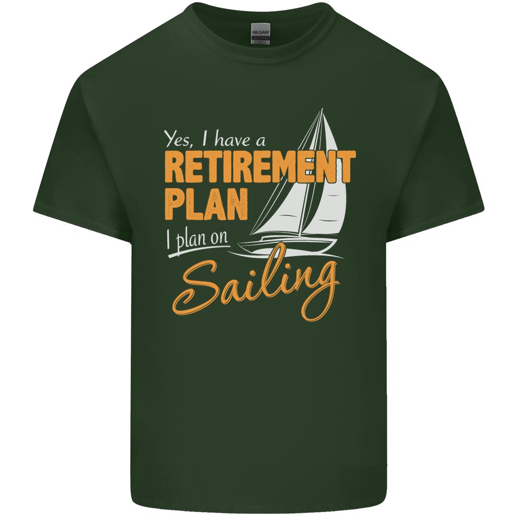 RetireUnisext Plan Sailing Sailor Boat Funny Unisexs Light Cotton TShirt