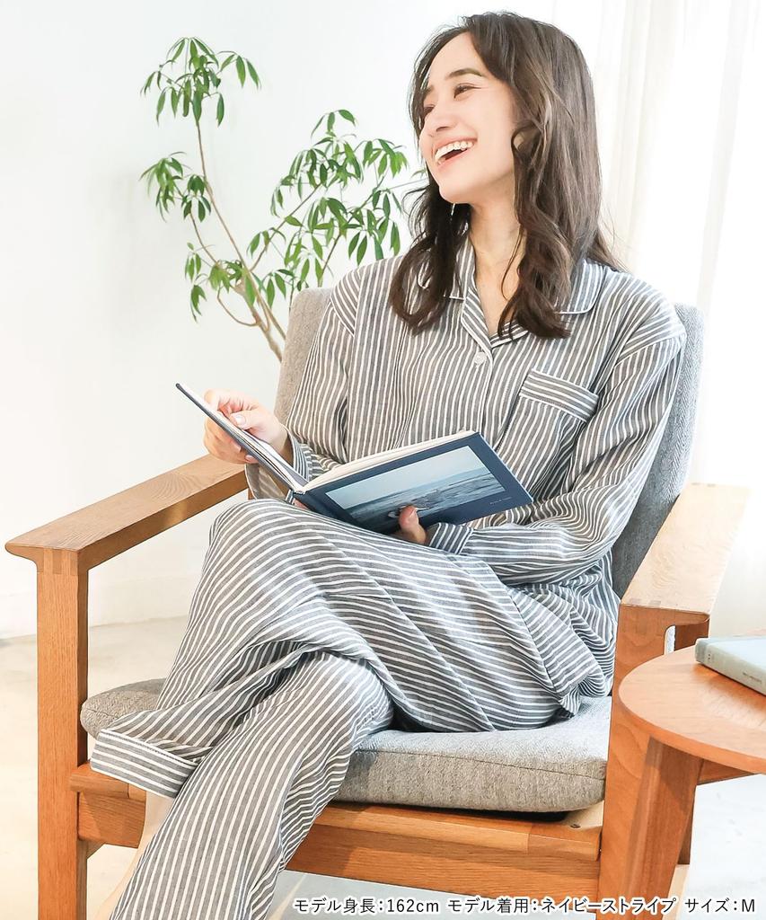 ON NISHIKI Long Sleeve Cotton Double Made with Premium Combed Top and Bottom with Perfect for Spring and Autumn Loungewear Size Women's Pajamas, 100%
