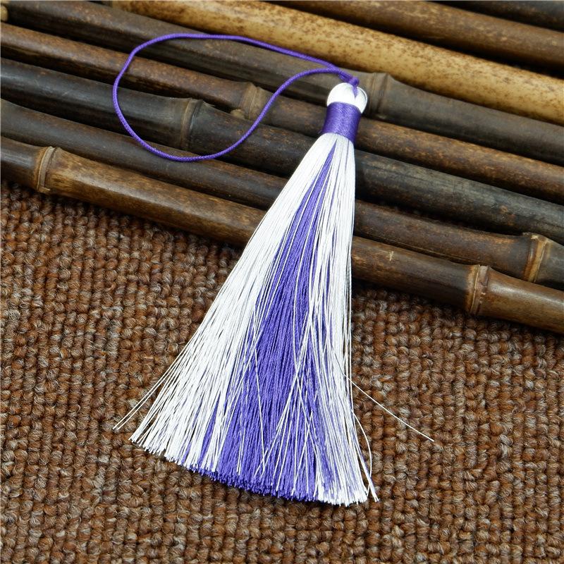 

12 см Ледяной шелк Двухцветный Бахрома Суизи Античный Сделай сам Сумка Цвет Подвеска для веера на ухо Древний костюм Костюм Саше Закладка Подвеска 12Cm closed tassel