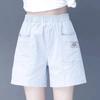 Summer Shorts Women's High Waist Wide Leg Pants Thin Loose Fifth Pants Ins Fashion Leisure Sports Commute