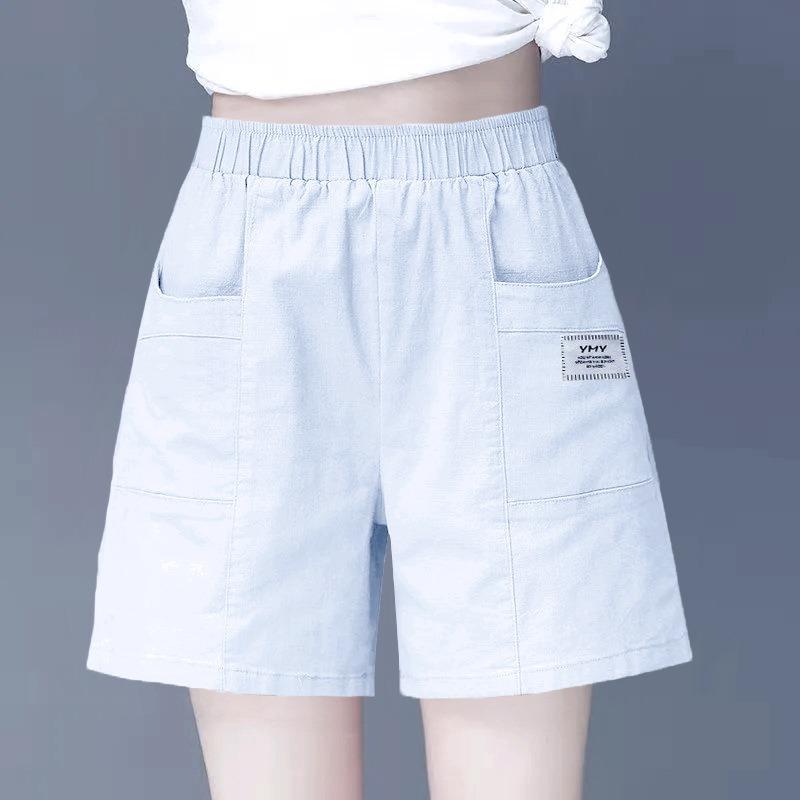 Summer Shorts Women's High Waist Wide Leg Pants Thin Loose Fifth Pants Ins Fashion Leisure Sports Commute