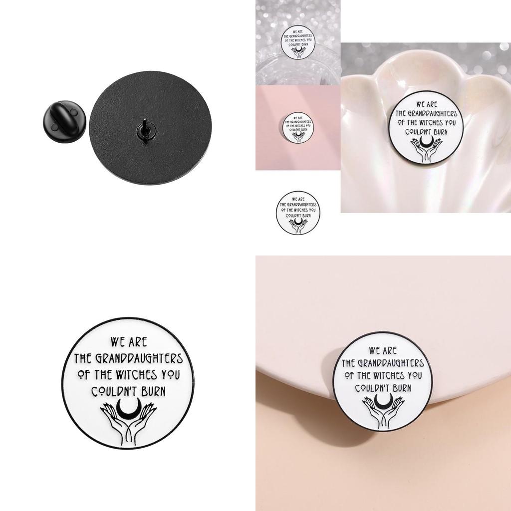 Charming White Round Cartoon Character Brooch Made Of Alloy For Versatile Decorative Use