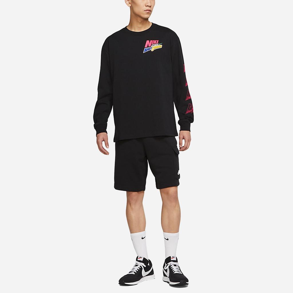 Nike Sportswear Men's Cartoon Logo Long Sleeve T-Shirt Black Standard Fit DM7916-010