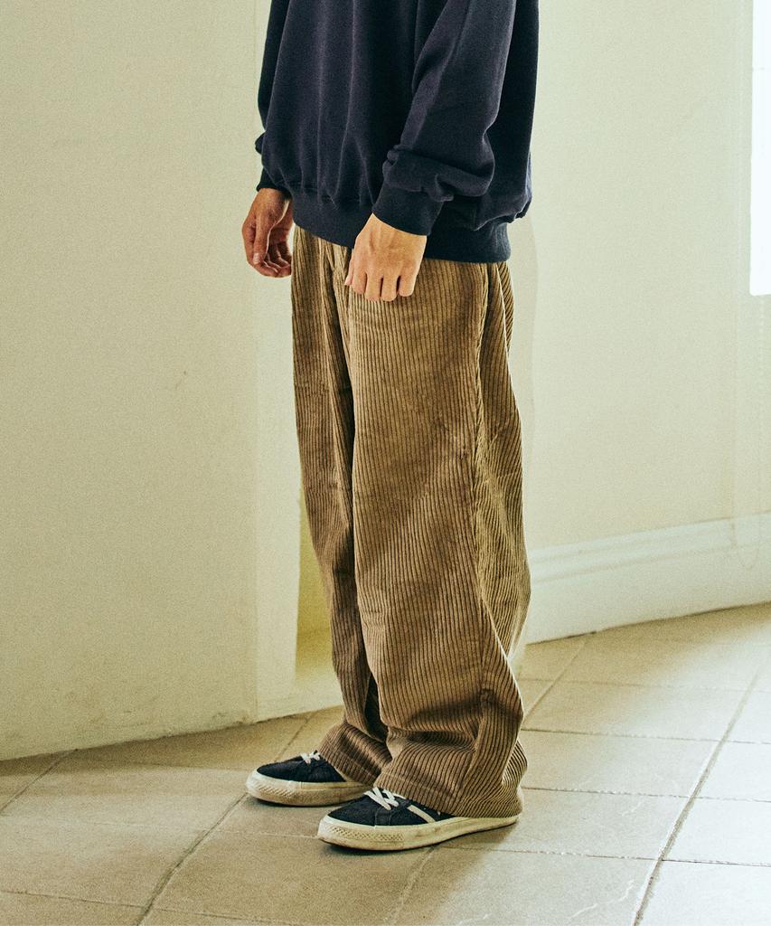 CONICHIWA BONJOUR Wide Corduroy Pants (Indimoka)