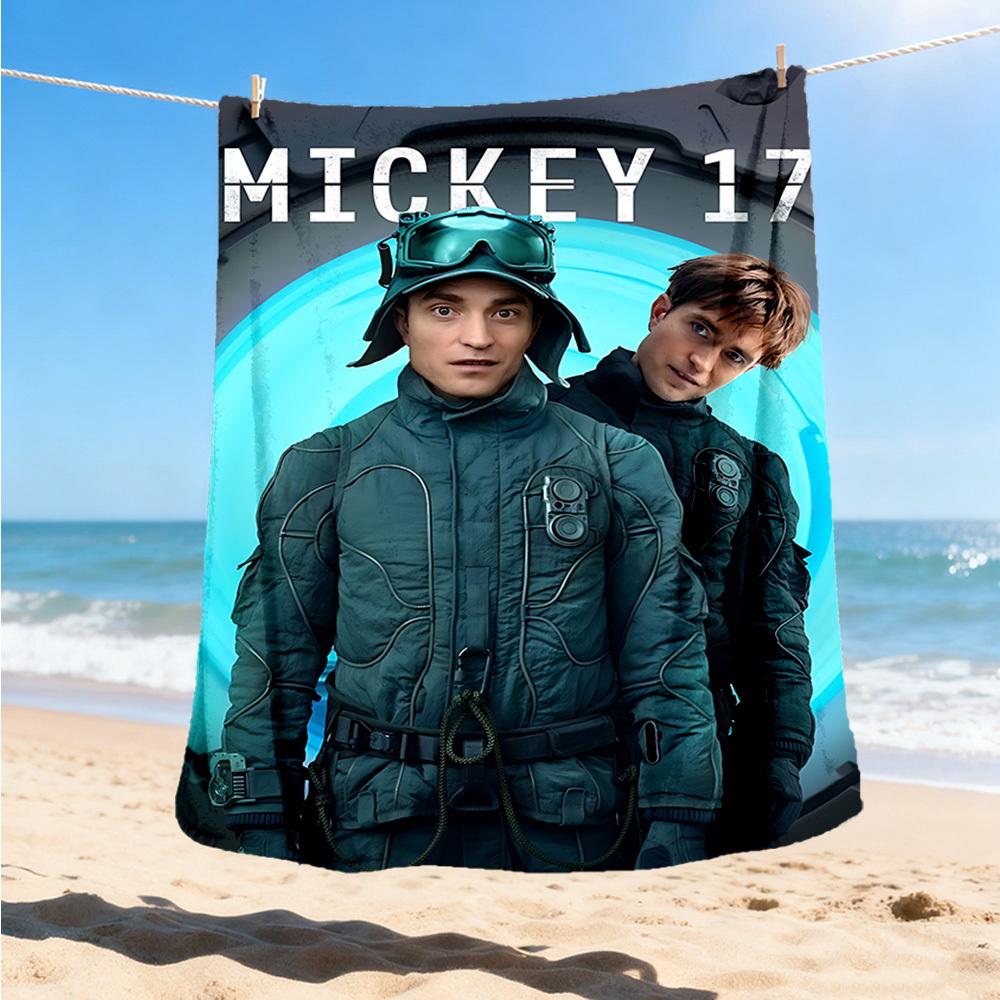 1pc Mickey17 Outdoor Flannel Throw Blanket Soft, Cozy, Warm All Season, Machine Washable, 80x120cm
