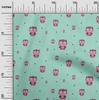 oneOone Cotton Flex Fabric Dot & Cartoon Owl Bird Print Fabric by The Yard 40 Inch