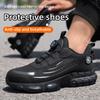 Rotating button safety shoes breathable non-slip men's fight work shoes fashion men's safety sneakers safety protection boots