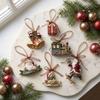 Luxuriöse 3D Retro Harz Weihnachtsbaumschmuck: Alter Mann Glocken Anhänger mit Geschenktüte