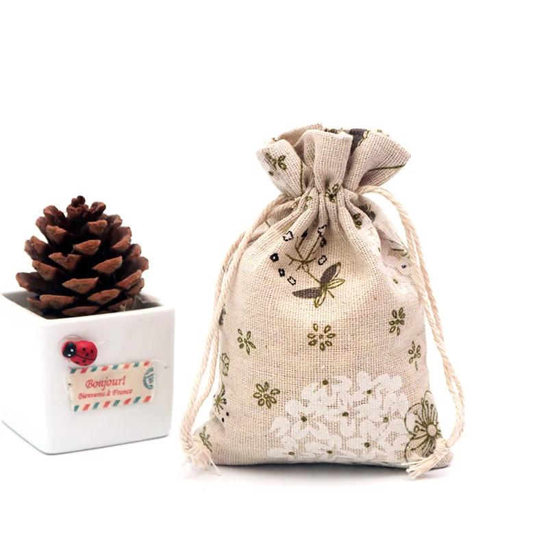 (10x14cm) Cute Cartoon Travel Storage Bag Cotton Drawstring Bag Pouches Candy Favor Holder Jewelry Party Gifts Bag 10pcs/lot