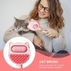 Cat Hair Removal Comb With Water Reservoir, Pink Cat Grooming Tool, Pet Hair Remover Brush For Cats