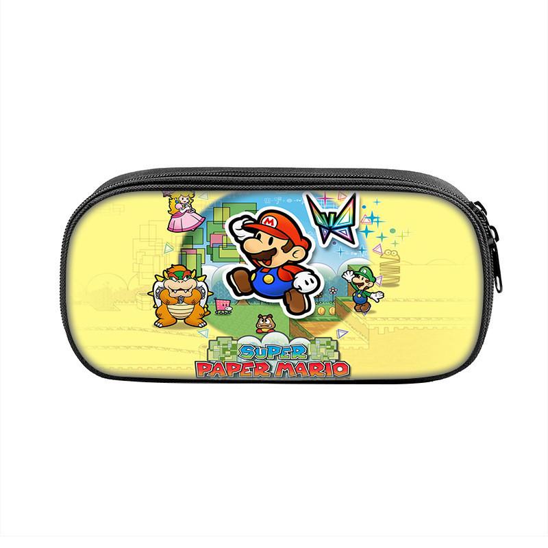 Super Mario Bros Pencil Case With Nylon Material For Students And Kids