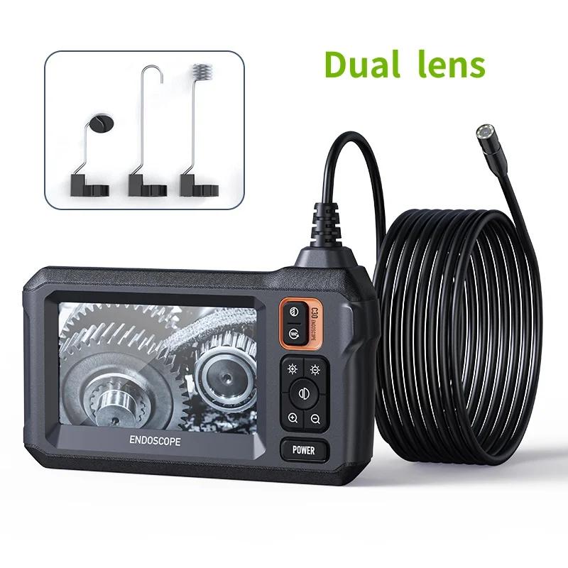 Industrial Endoscope Camera 8mm HD1080P 4.3inch IPS Screen 1080P Pipe Inspection Camera for Car Repair IP67 Waterproof 8 LEDS