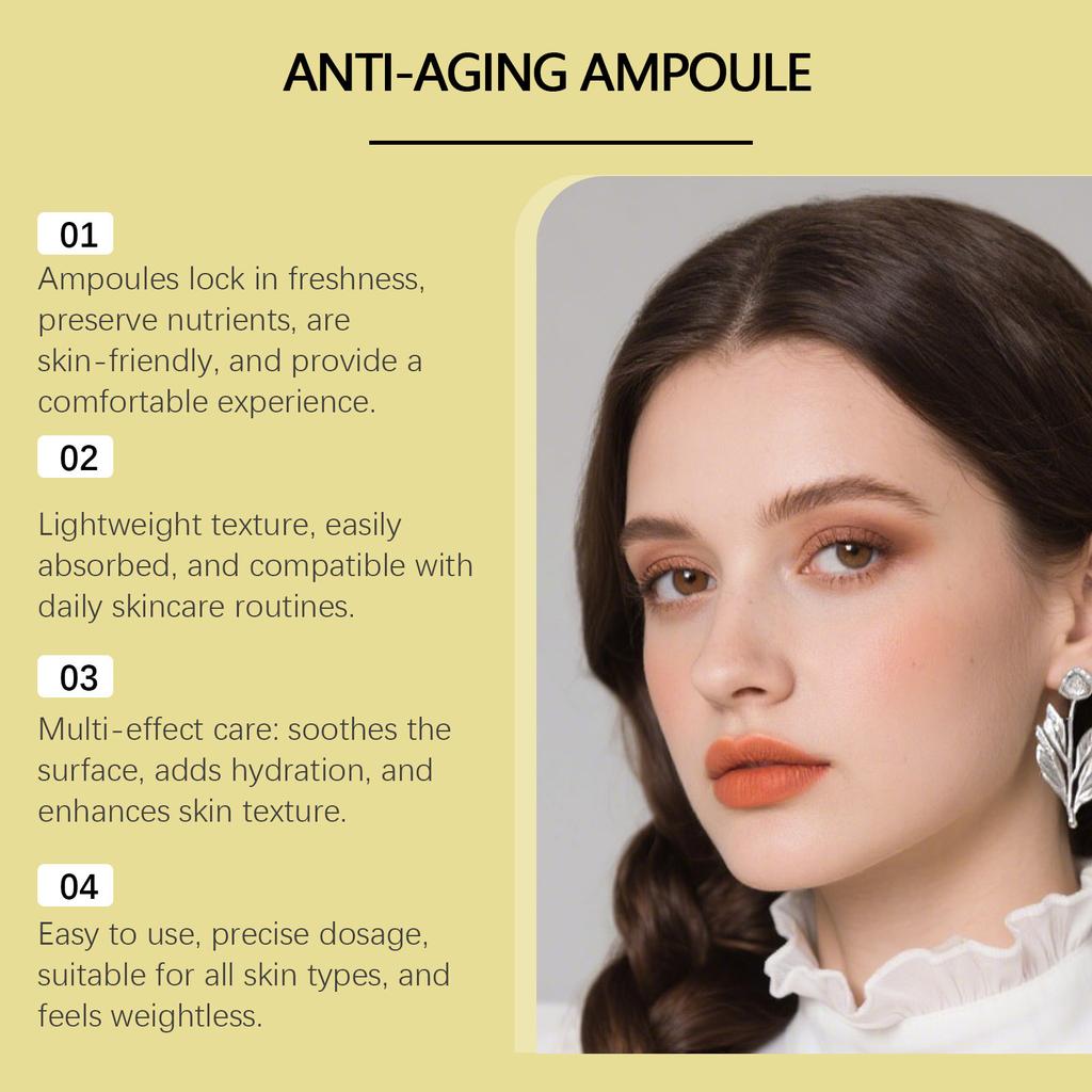 Moisturizing Ampoule Serum, A Gentle And Nourishing Brightening Serum,2ml