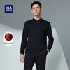 HLA Herren Langarm-Poloshirt