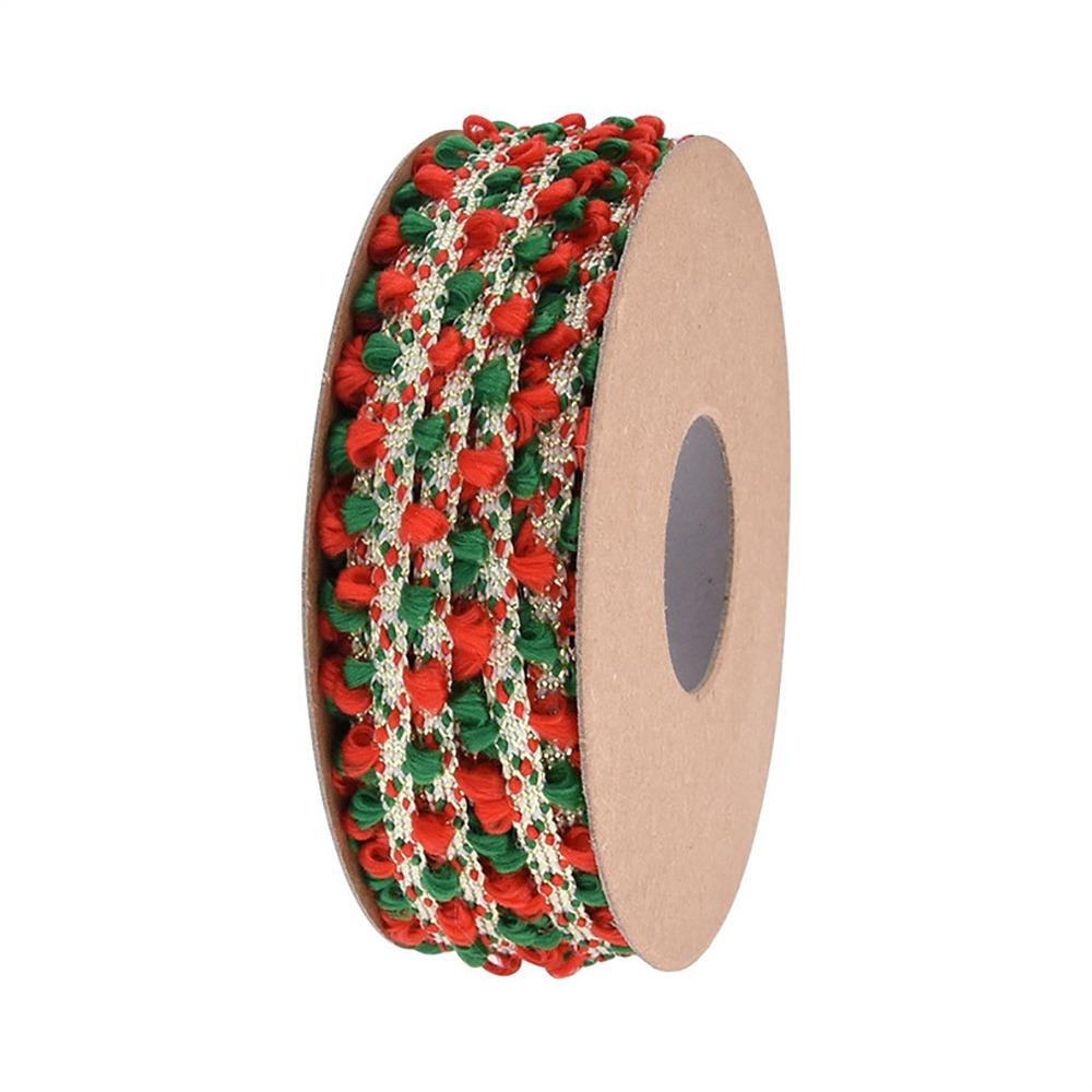 

High Quality 10 Yards Christmas Ribbons Party Decor Red&Green Gift Wrapping Ribbons DIY Gift Packing Belt