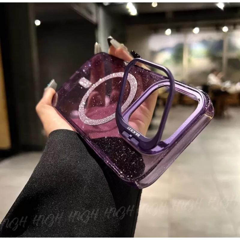 

Starry Sky Powder Magnetic Attraction Suitable Apple Phone Case 15Promax New Lens Invisible Bracket 14 Advanced Sense iPhone 13 PRO