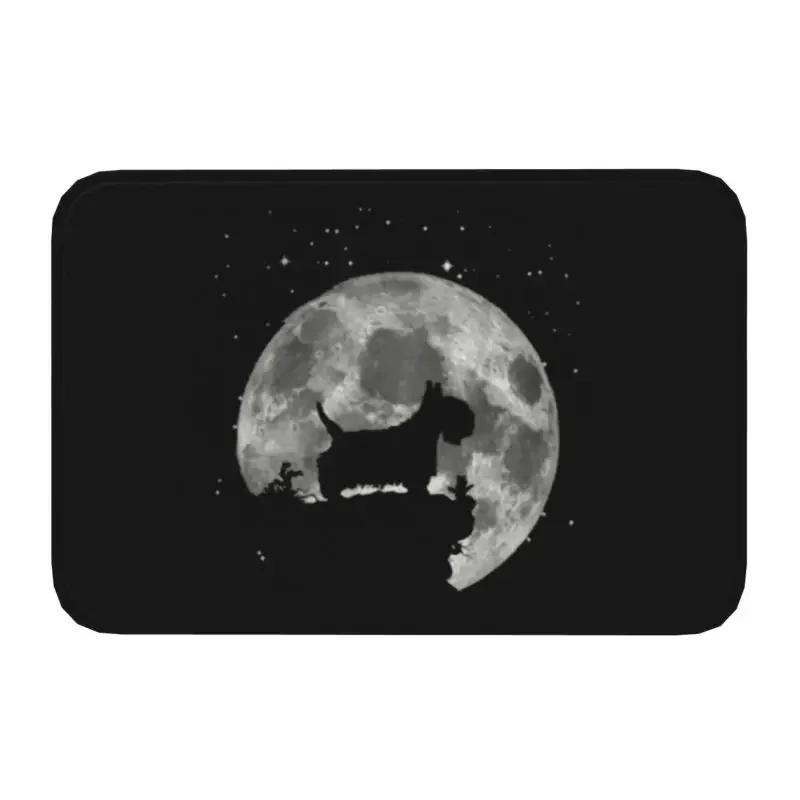 Cute West Highland White Terrier Dog Front Door Mat Anti-Slip Outdoor Absorbent Westie Puppy Doormat Garden Entrance Rug Carpe
