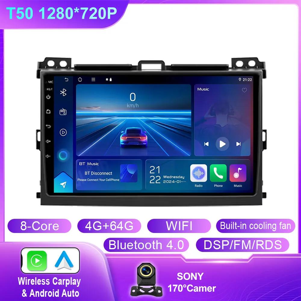 Android Car Radio For Toyota Land Cruiser Prado 120 3 III For Lexus GX470 GX 470 J120 2002 - 2009 Car Multimedia Video Player BT