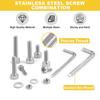 180 stainless steel cup head hexagonal bolt, nut, washer set combination