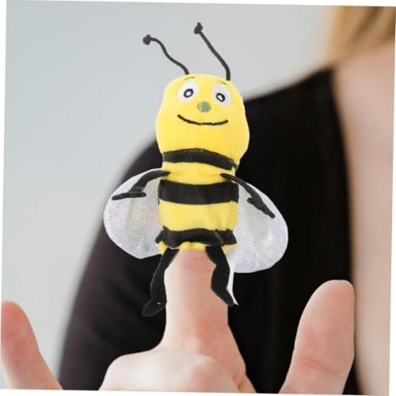 BESTonZON Weiche Bienen Handpuppe Für Kinder Stofftier Fingerpuppe Aus Plüschigem Material Pädagogisches Puppenspielzeug