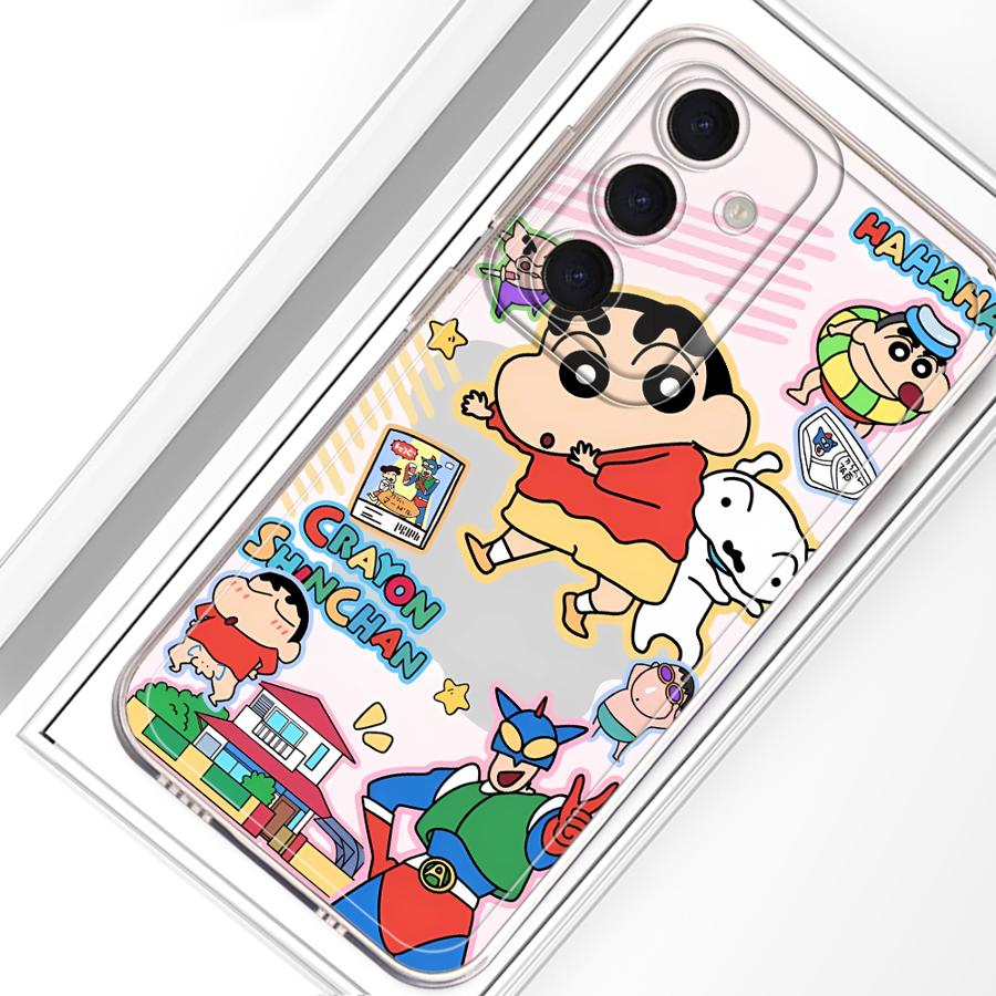 Phone Case for Samsung Galaxy A26 A24 A52 A31 A56 A50 A33 A52 A34 A35 A54 A15 A55 A23 A25 A51 A16 A36 A13 Cute Crayons Shinchans