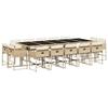 VidaXL Garden Dining Set and Cushions 15 Pcs Beige 3278181