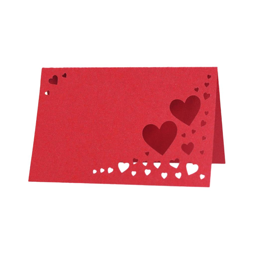 

50pack/lot Personalize Table Decorations With Heart Hollow Name Place Cards Wedding Name Cards
