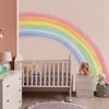 Large DIY Pastel Rainbow Wall Sticker Kit Decoration Self Sticky Peel and Stick for Children